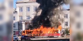 Минус еще один. В Орске сегодня утром сгорел трамвай