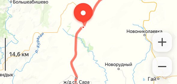Участок дороги на Яндекс.Карты