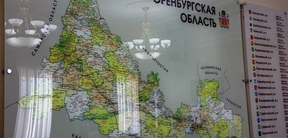 Карта Оренбургской области