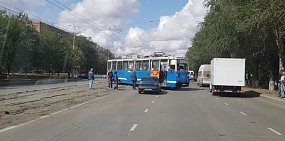 В Орске с рельсов сошел трамвай