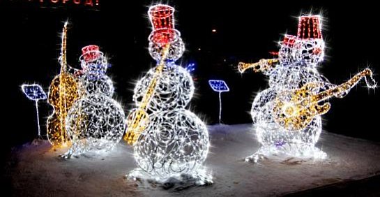 Композиция из снеговиков-музыкантов, фото: сайт Госзакупок