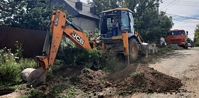 В Орске заменили участок водопровода на улице Пионерской