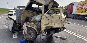 На трассе М-5 в Оренбургской области УАЗ столкнулся с грузовиком, водитель погиб