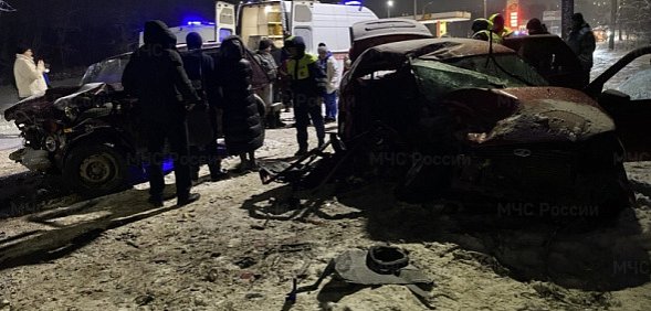 На месте ДТП. Источник: МЧС России по Оренбургской области