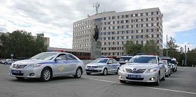 Полицейские машины в Оренбургской области 