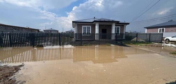 Затопленный участок в новом микрорайоне