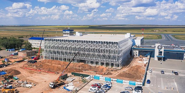 Новый терминал в аэропорту Оренбурга продолжает строить старый подрядчик, несмотря на процедуру банкротства