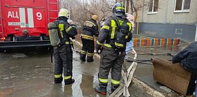 На месте пожара. Фото МЧС по региону 