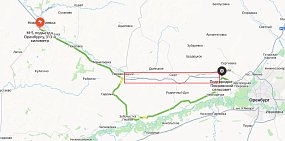 Как объехать закрытый больше чем на 12 часов участок трассы Оренбург – Самара в Оренбургской области?