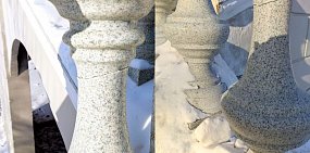 «Ремонт спуска к Уралу, видимо, не закончится никогда»:  В гранитных балясинах в Оренбурге появились трещины