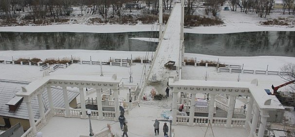Спуск к реке Урал в Оренбурге почти готов