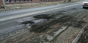 Участок дороги у Дворца пионеров в Орске