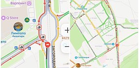 На Загородном шоссе в Оренбурге образовалась пробка. Фото: Яндекс Карты