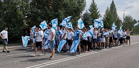 В Оренбурге по улице Газпромовской прошло шествие фанатов «Зенита»