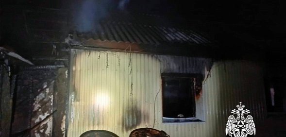 На месте пожара. Источник: МЧС России по Оренбургской области