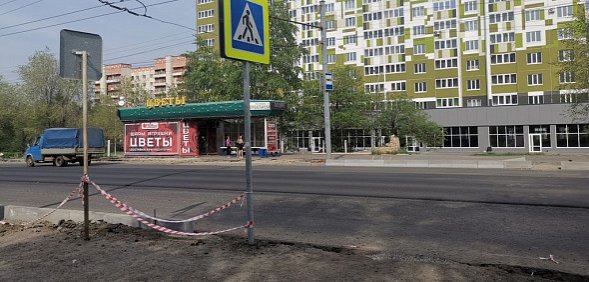 Пешеходный переход на Пролетарской в Оренбурге