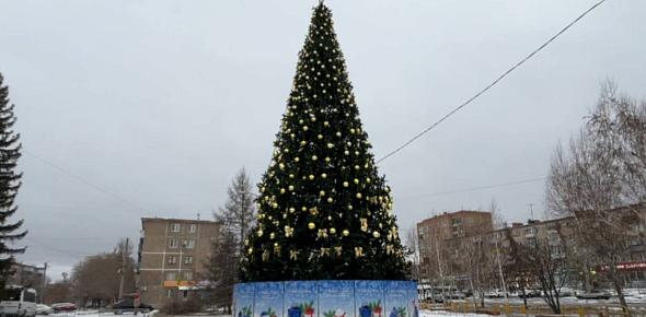 Елка на остановке «Луч» в Орске