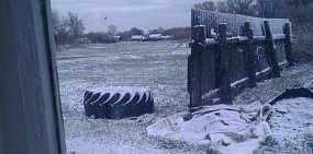 В Оренбургской области выпал снег