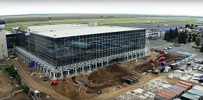 Строительство нового терминала. Стоп-кадр из видео пресс-службы аэропорта Оренбурга