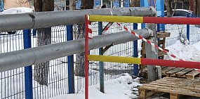 Та самая труба, на которой произошел прорыв на улице Монтажников в Оренбурге