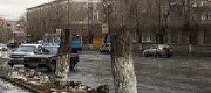 В Орске на проспекте Ленина спилили деревья