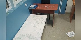 Разгромленный приемный покой в Абдулино. Фото: УМВД Оренбургской области