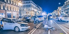 Житель Орска устроил в Санкт-Петербурге серьезное ДТП