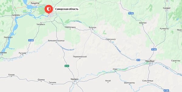 Самарская область. Источник: Яндекс.карты