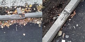 Подрядчик заменит бордюры в центре Орска, которые разрушились почти сразу после укладки