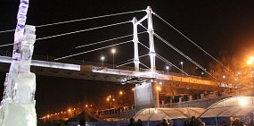 В Оренбурге уровень Урала настолько низкий, что прорубь сделают в другом месте