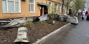 На месте пожара