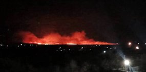Пожар издалека. Стоп-кадр из видео очевидца