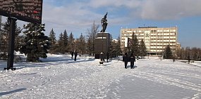 23 января на Комсомольской площади в Орске 