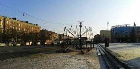 Комсомольская площадь в Орске, фото из архива