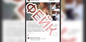 Распространение фейков. Скрин ЦУР