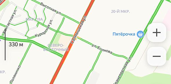 Салмышская на Яндекс.Карты