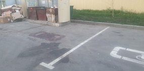 Место для инвалидов, выделенное на помойке в Оренбурге, закрасили 