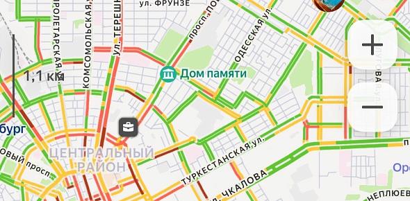 Оренбург встал в пробках