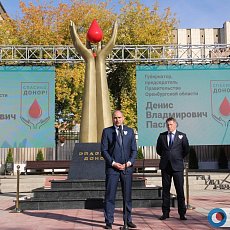 В Оренбурге на улице Советской открыли памятник «Спасибо, донор!»