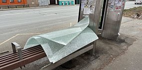 Разрушенная остановка в Оренбурге, фото из архива