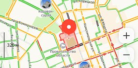 Площадь Ленина, вокруг которой будут перекрыты многие улицы, на Яндекс.Карты 