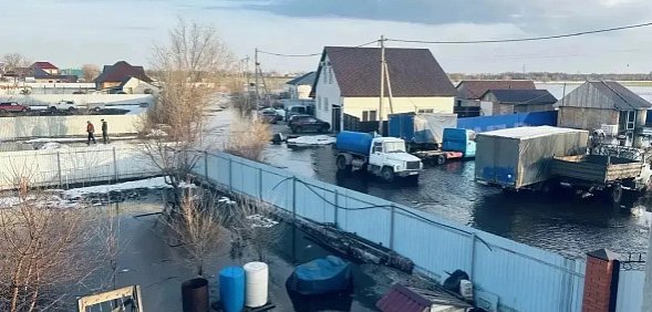 Подтопленные участки в Бузулуке 28 марта. Источник: Правительство Оренбургской области