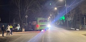 В Оренбурге автобус с пассажирами попал в аварию