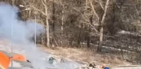 На месте происшествия. Стоп-кадр из видео