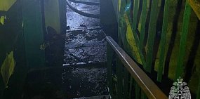 Фото с места пожара. Источник: МЧС России по Оренбургской области