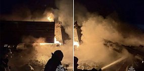 На трассе М-5 «Урал» в Оренбургской области полностью перекрыто движение из-за ДТП. Погиб 1 человек, авто загорелись