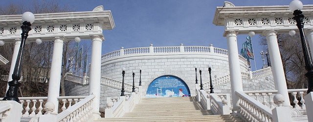 Спуск к реке Урал в Оренбурге 