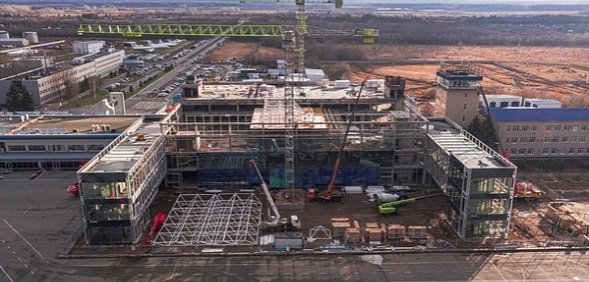 Строительство нового пассажирского терминала. Источник: Аэропорт Оренбурга