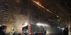 На месте пожара в ночь на 13 ноября