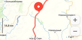 Участок дороги на Яндекс.Карты